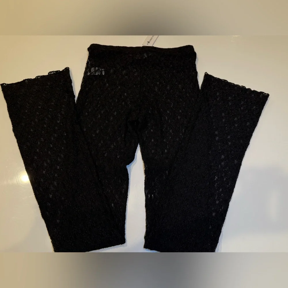 Naked Wardrobe🖤 Black Stretch Lace straight leg pants | small | NWT - Picture 13 of 15